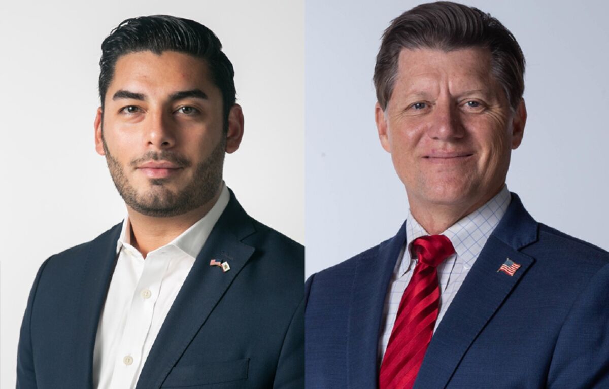 Democrat Ammar Campa-Najjar and Republican Brian Jones, candidates in the 50th Congressional District