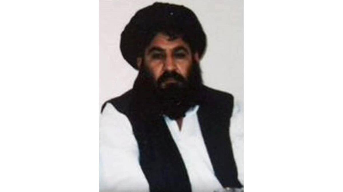 Mansour in an image released by the militant group in December 2015. (Afghan Taliban)