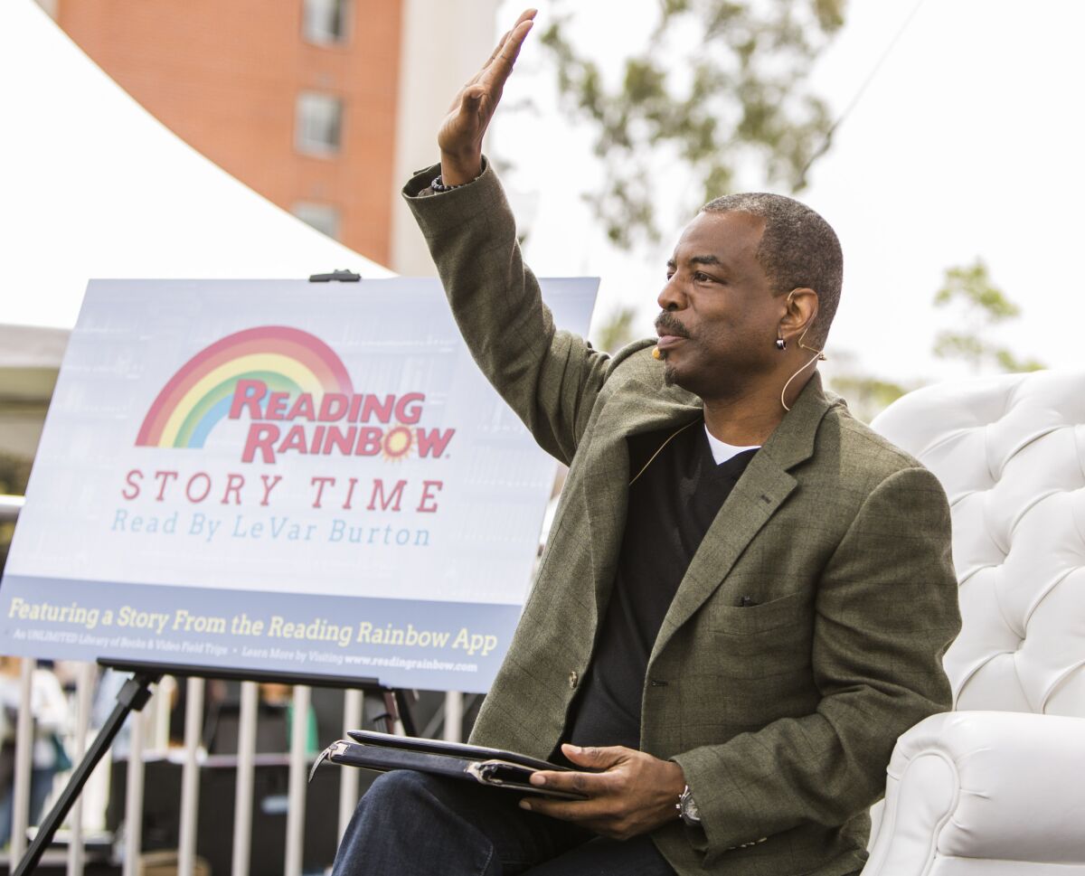 LeVar Burton brought Reading Rainbow to children at the L.A. Times Festival of Books in April 2014.
