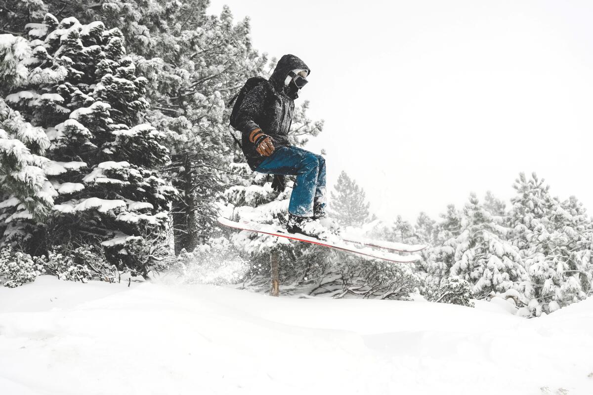 A skier at the Snow Valley resort