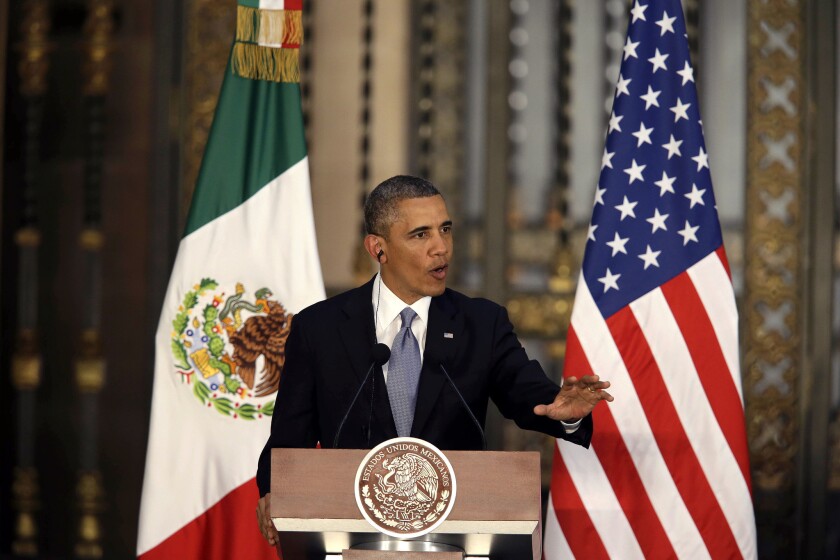 President Obama's visit to Mexico is meant to emphasize economic links between the two countries, among other cross-border issues.