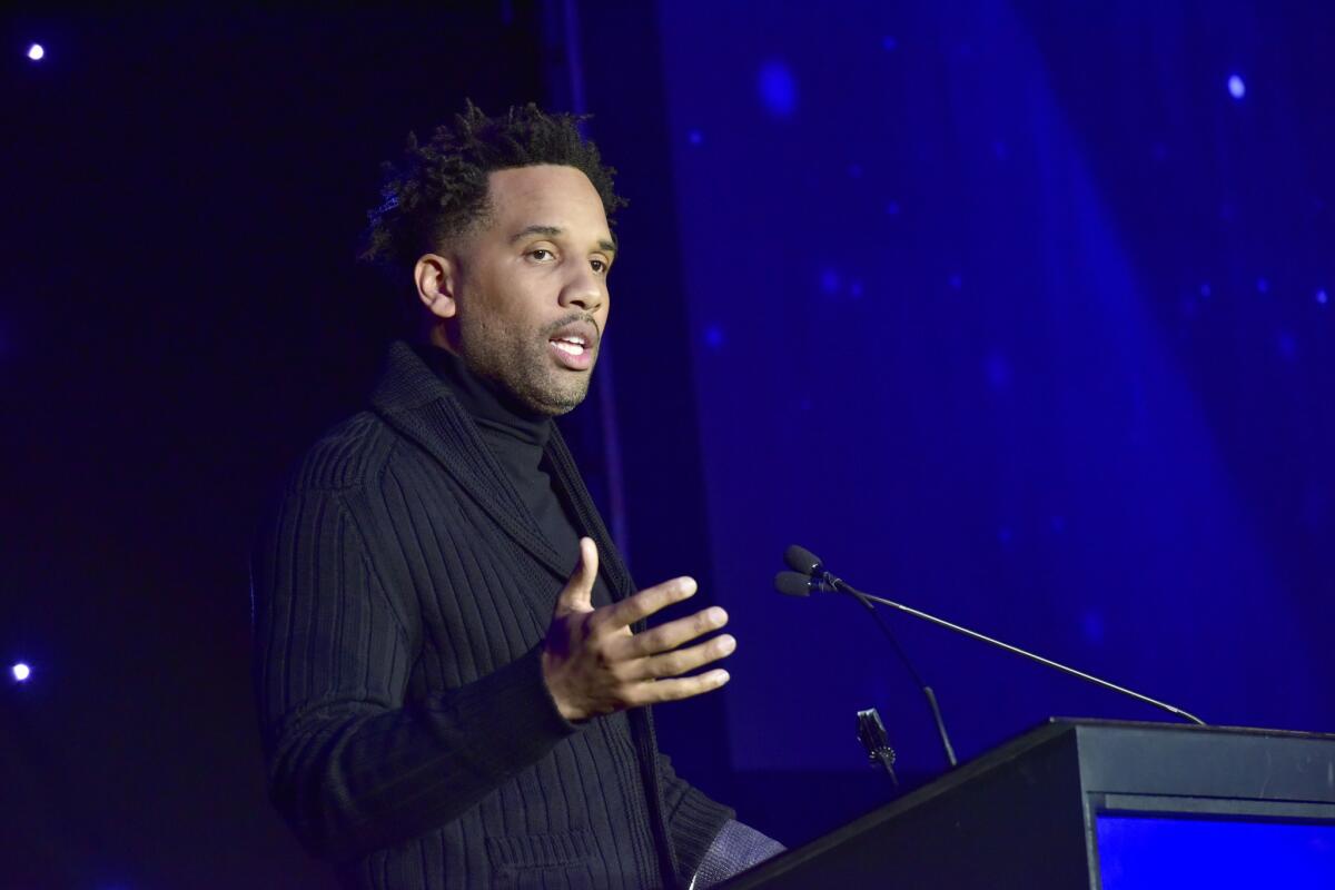 Maverick Carter during the Jackie Robinson Foundation's 2019 annual awards dinner in New York on March 4, 2019.