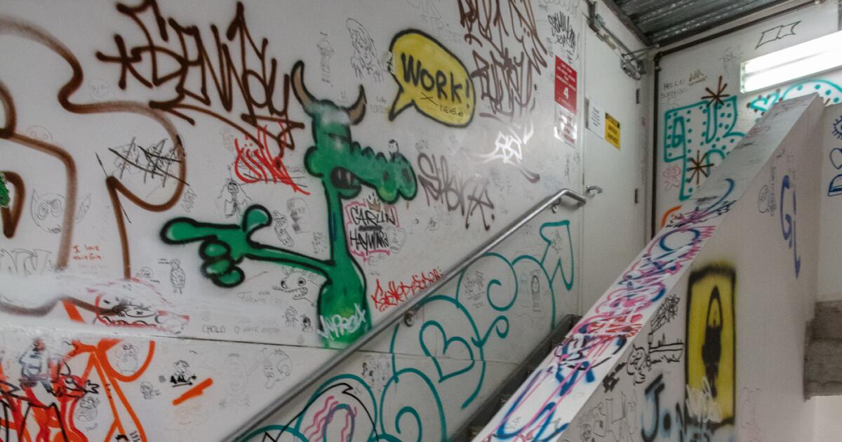 A stairwell at Cartoon Community Studios captured 20 years of historical past. Now you can see it, as well