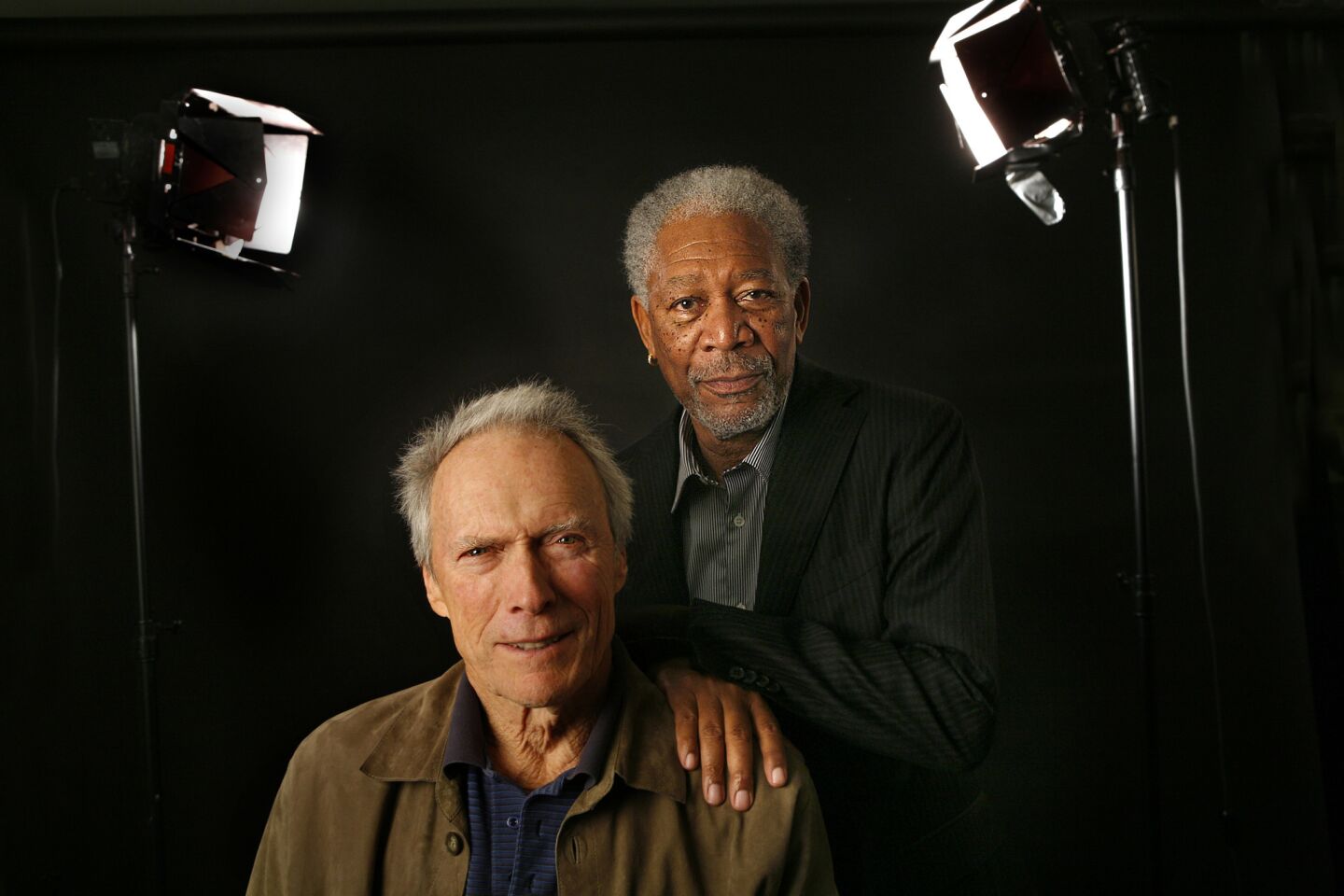 Morgan Freeman and Clint Eastwood