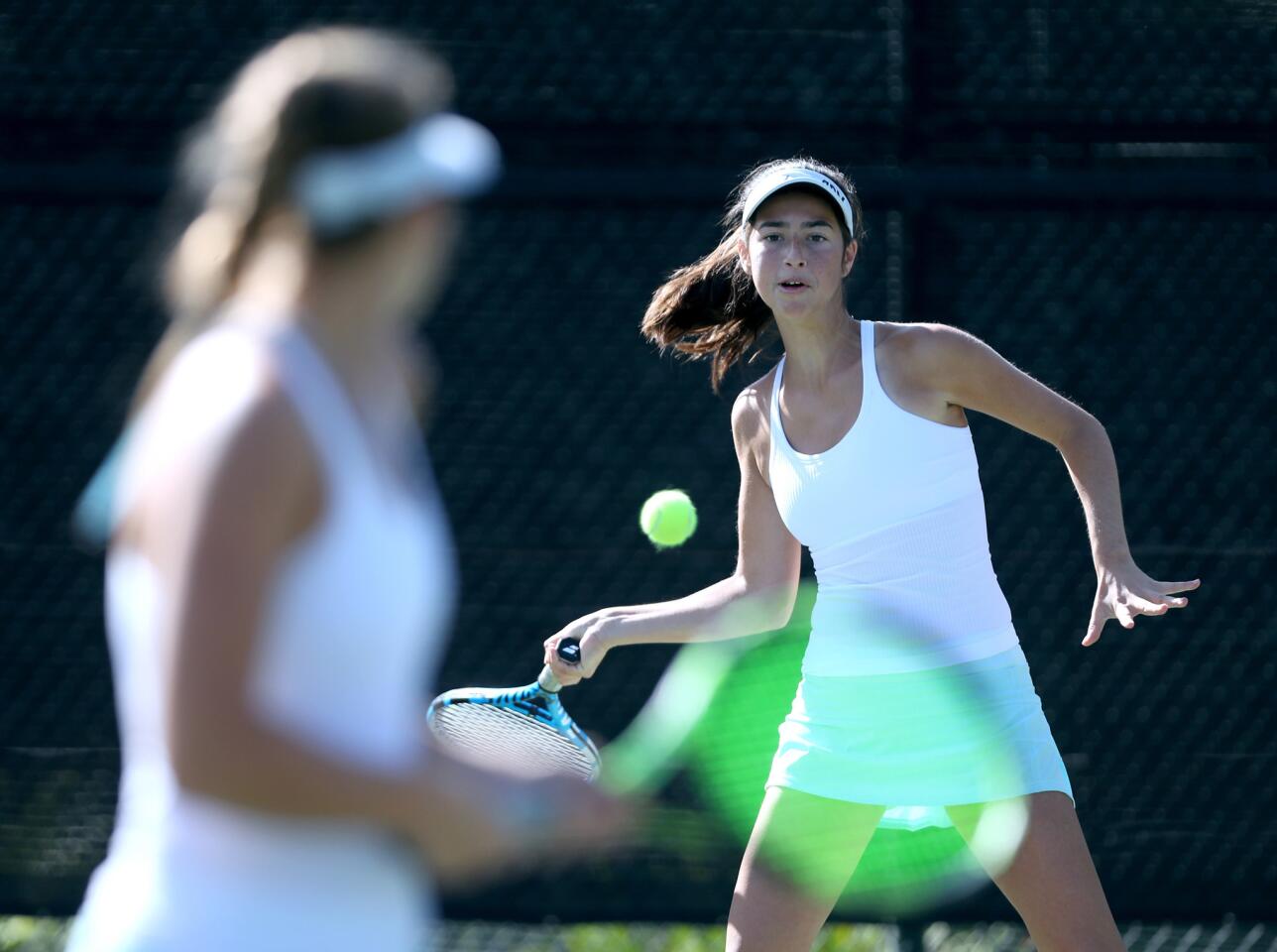 Photo Gallery: Corona del Mar vs. Encinitas San Dieguito in the CIF/USTA Southern California Regional girls' tennis quarterfinals