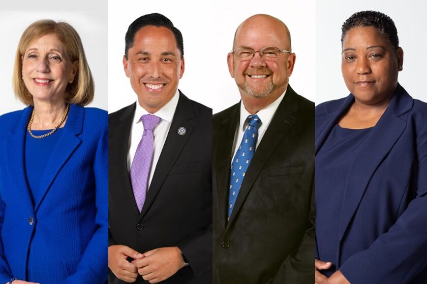 2020 San Diego mayoral candidates Barbara Bry, Todd Gloria, Scott Sherman and Tasha Williamson.