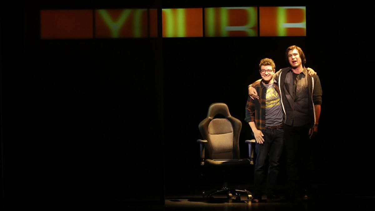 Jared Goldsmith, left, and Marrick Smith perform in, "Dear Evan Hansen."