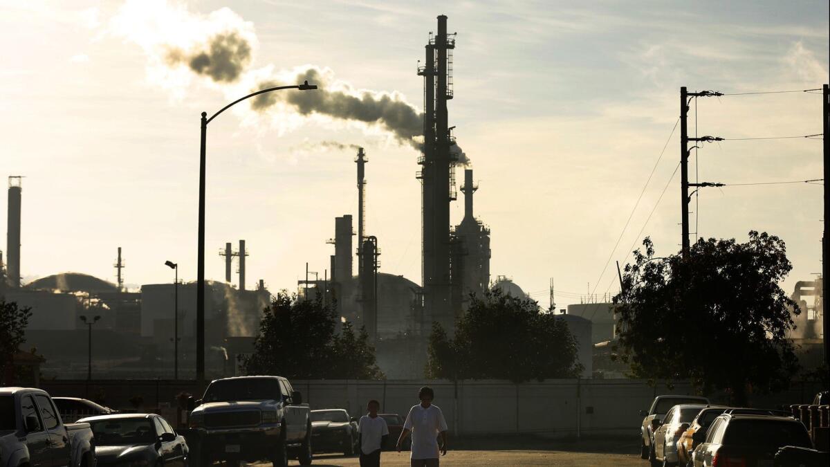 The Phillips 66 refinery in the Wilmington neighborhood of Los Angeles.
