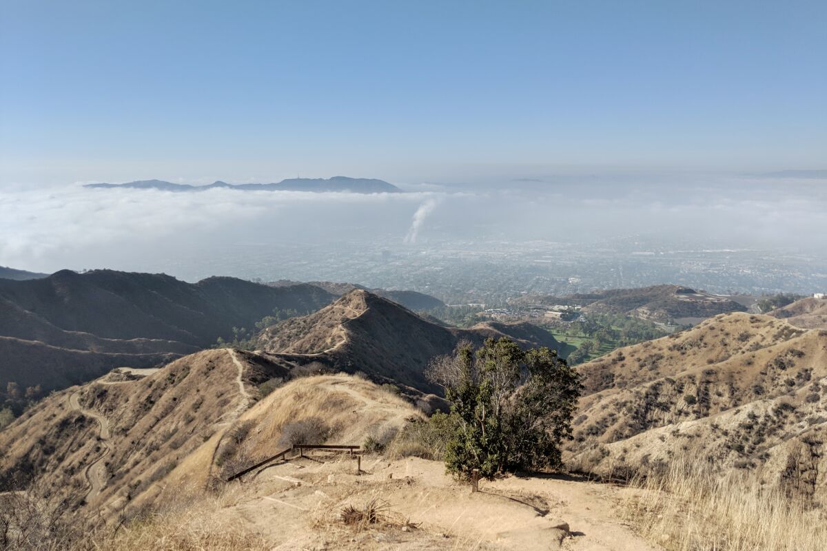 Looking down from the top of the Vital Link hike