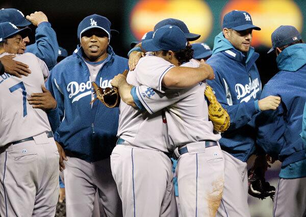 Ethier and Broxton Celebrate