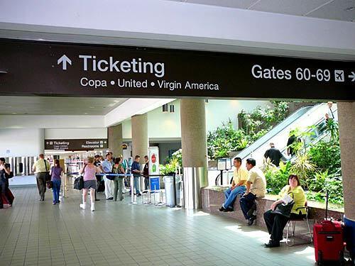 The Virgin America ticketing booth is located in Terminal 6. Signs are up and information booth workers know how to direct travelers there from other locations at LAX.
