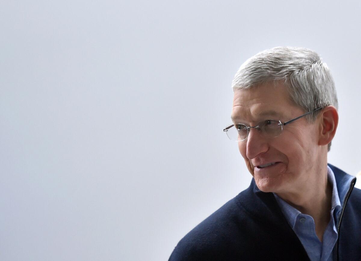 Apple CEO Tim Cook at a March 9 event in San Francisco.