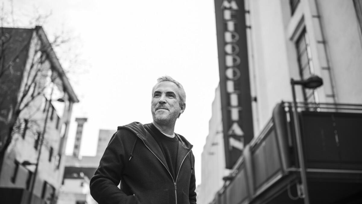 Alfonso Cuaron outside the Teatro Metropolitan in Mexico City