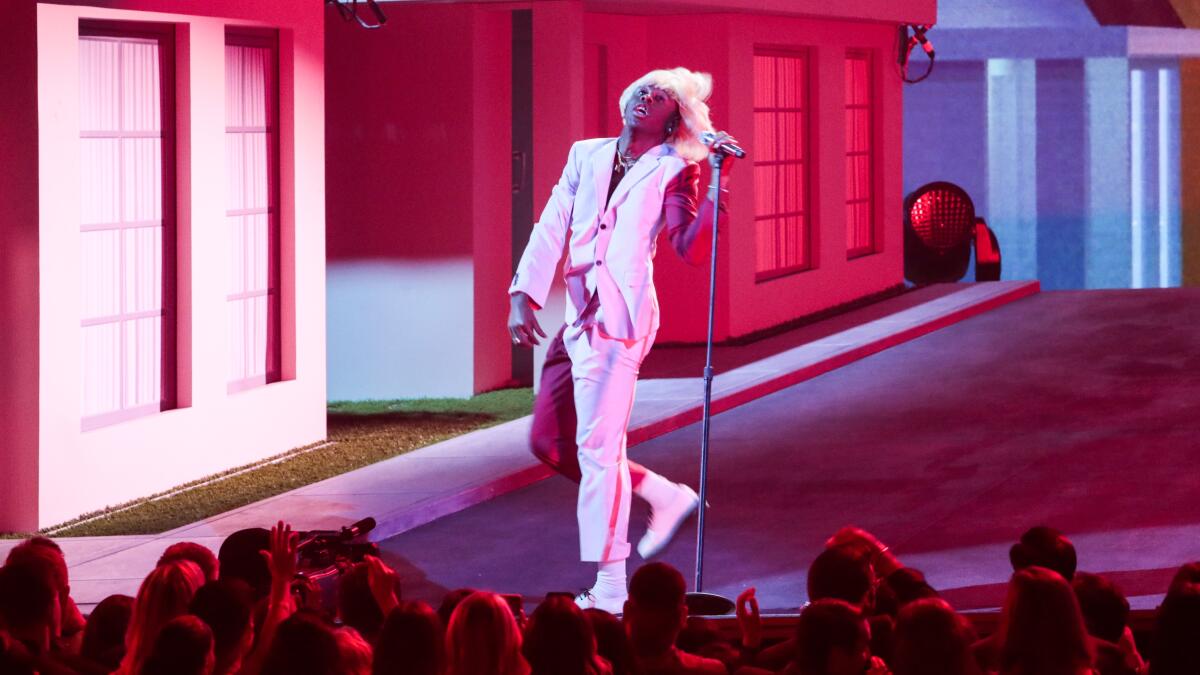Tyler, the Creator wins Grammys 2020 with performance, best rap album - Los  Angeles Times