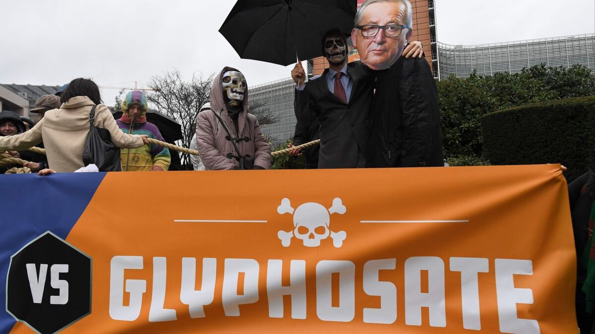 Activists failed to convince the European Commission to vote against the license renewal of the chemical glyphosate. On Monday, the U.S. Environmental Protection Agency concluded the chemical is not likely to cause cancer.