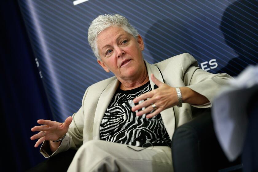 Environmental Protection Agency Administrator Gina McCarthy speaks at an event last month in Washington.