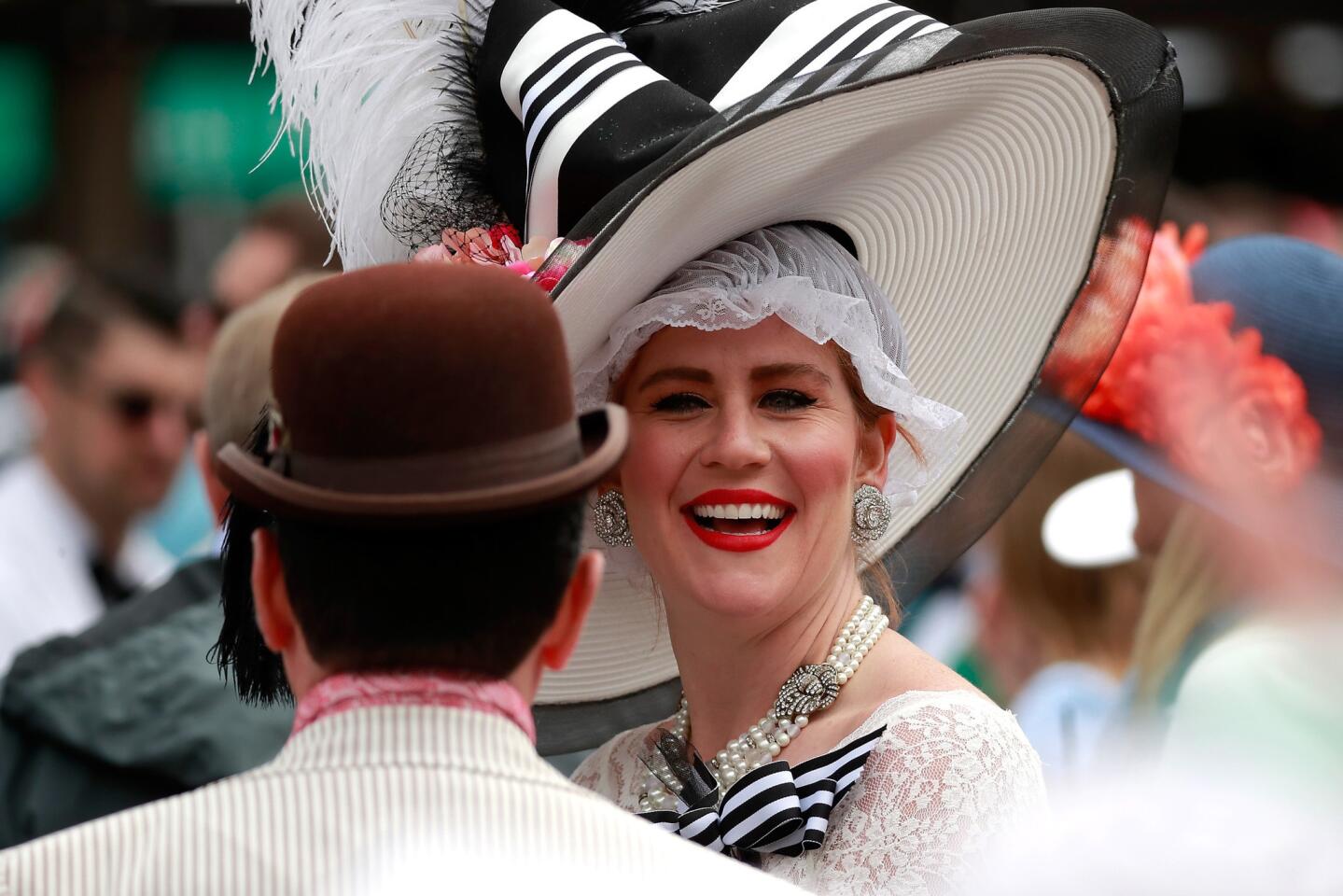 Kentucky Derby hats on parade