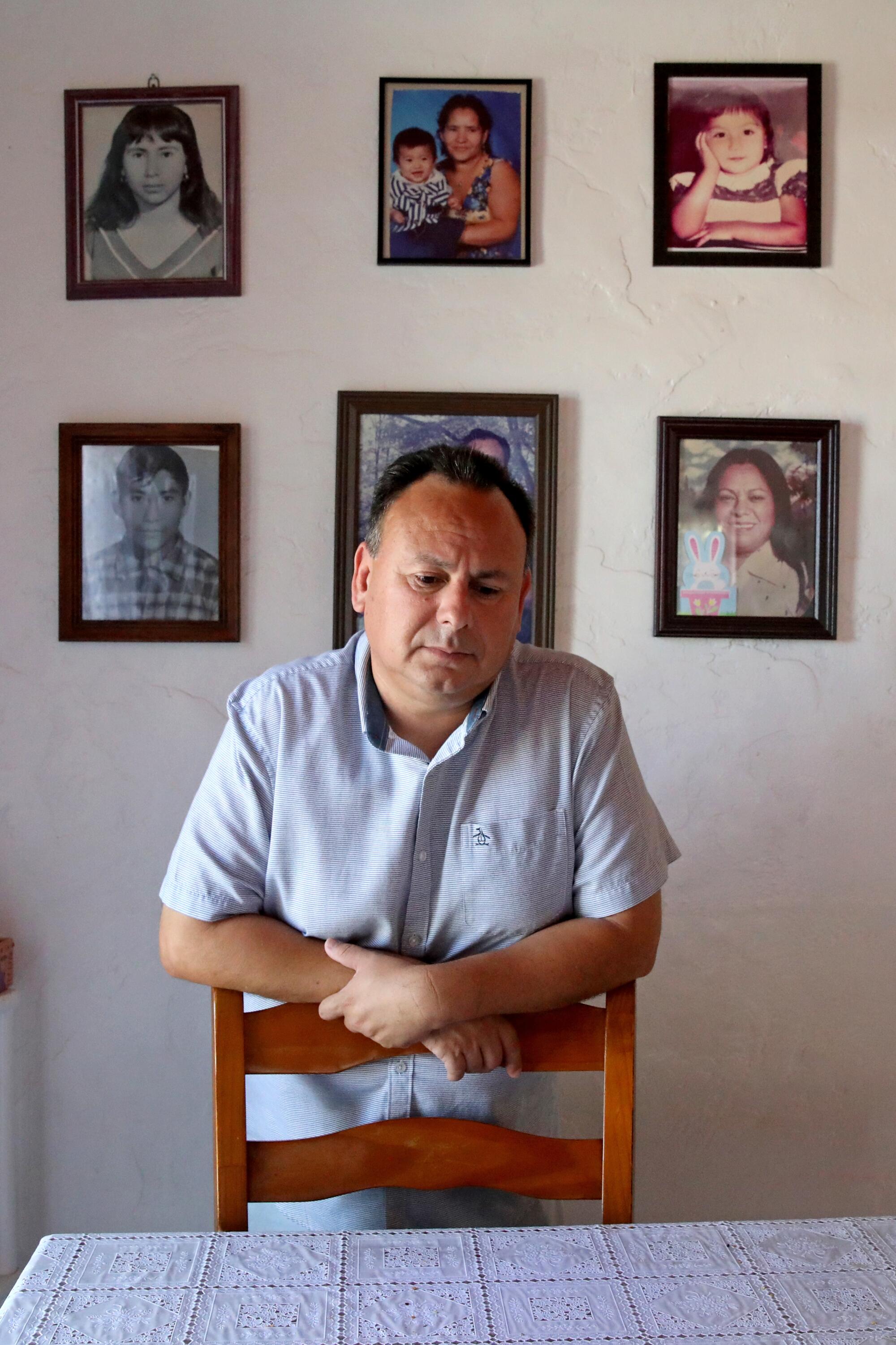 Gerardo Briceño lives with his mother and brother in their house in Santa Ana.