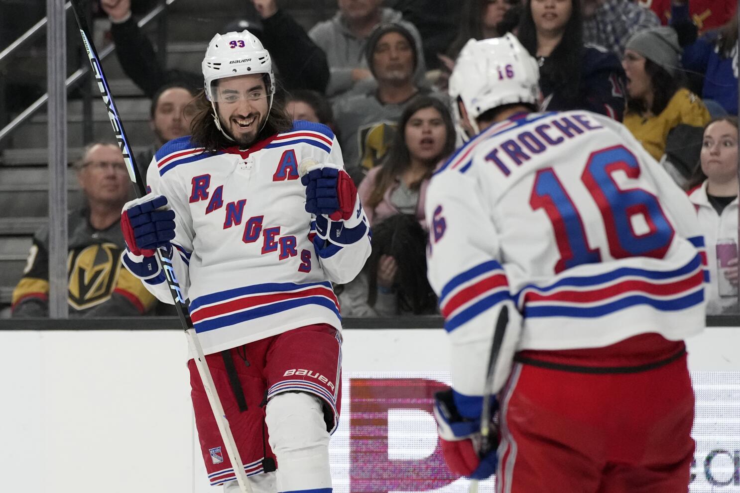 Rangers use 4-goal 3rd period to beat Golden Knights 5-1 - The San Diego  Union-Tribune