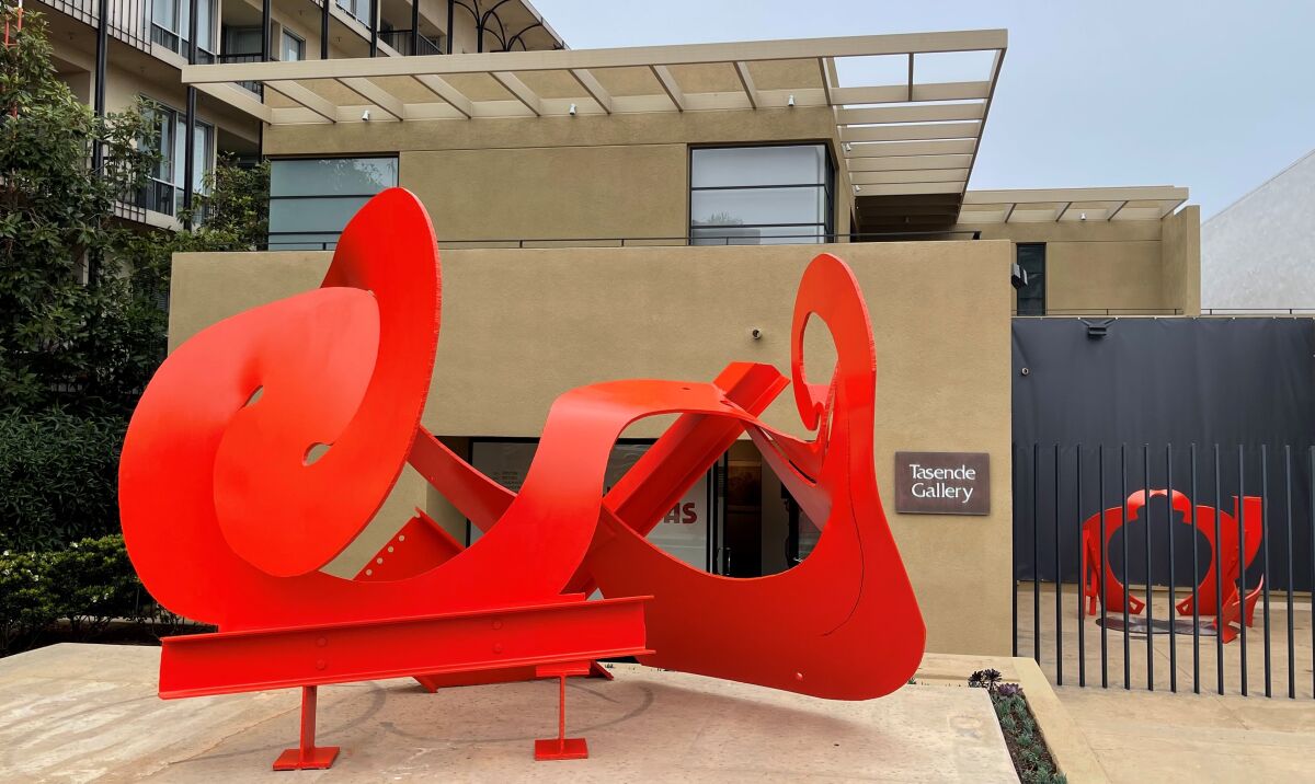 An installation by Mark di Suvero is displayed at Tasende Gallery in La Jolla.