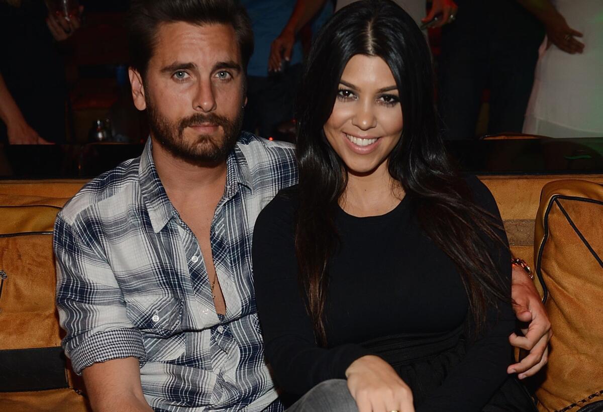 Scott Disick helped his girlfriend Kourtney Kardashian celebrate her 36th birthday in Las Vegas.