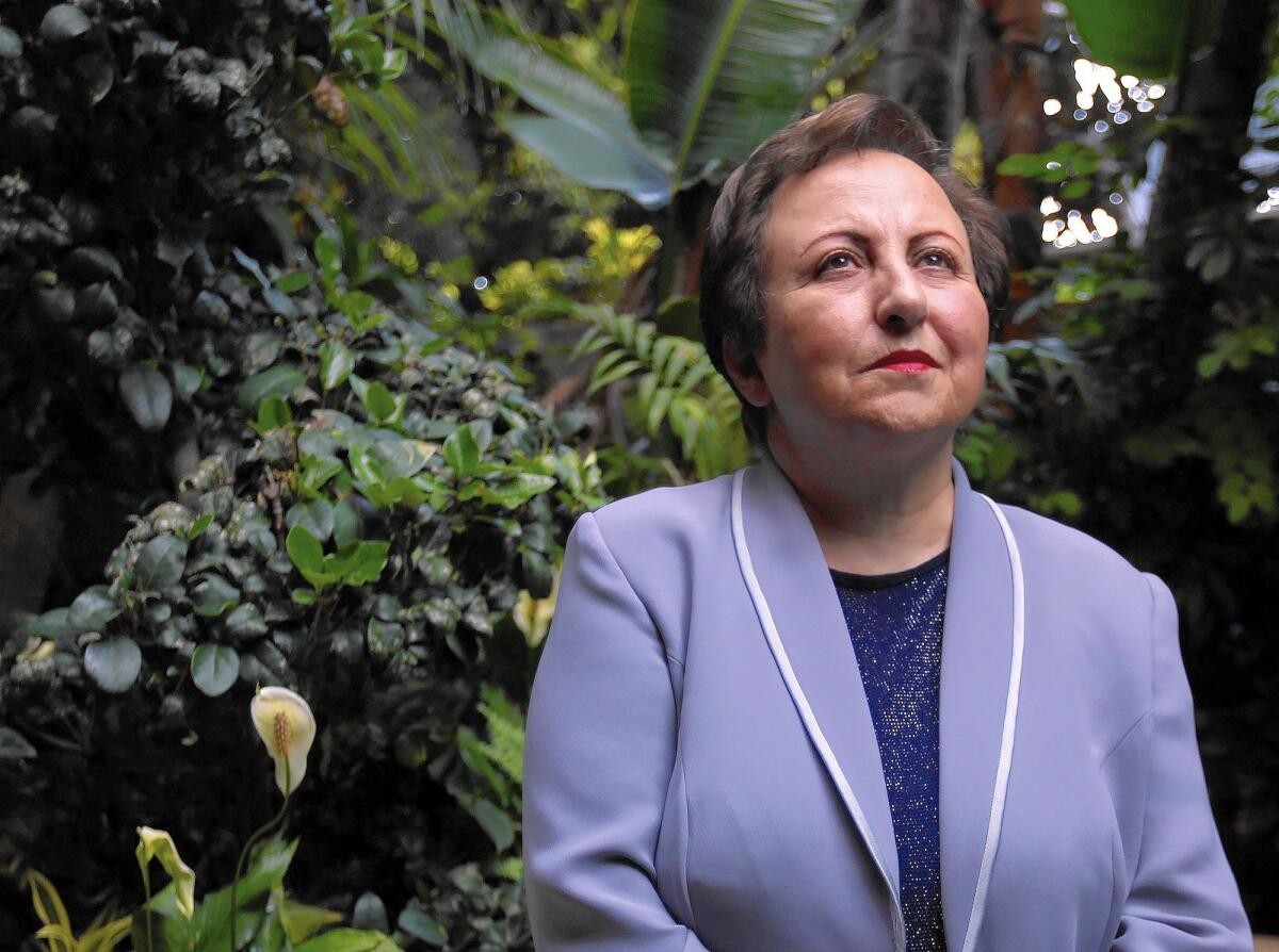 Shirin Ebadi, the first Iranian and first Muslim woman to be awarded the Nobel Peace Prize, spoke in Los Angeles recently.