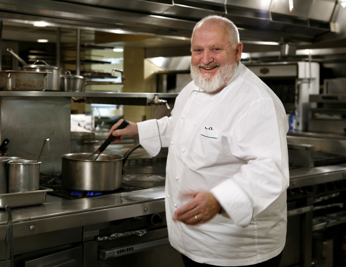 Chef Michel Richard in his kitchen at Citronelle in Washington, D.C.