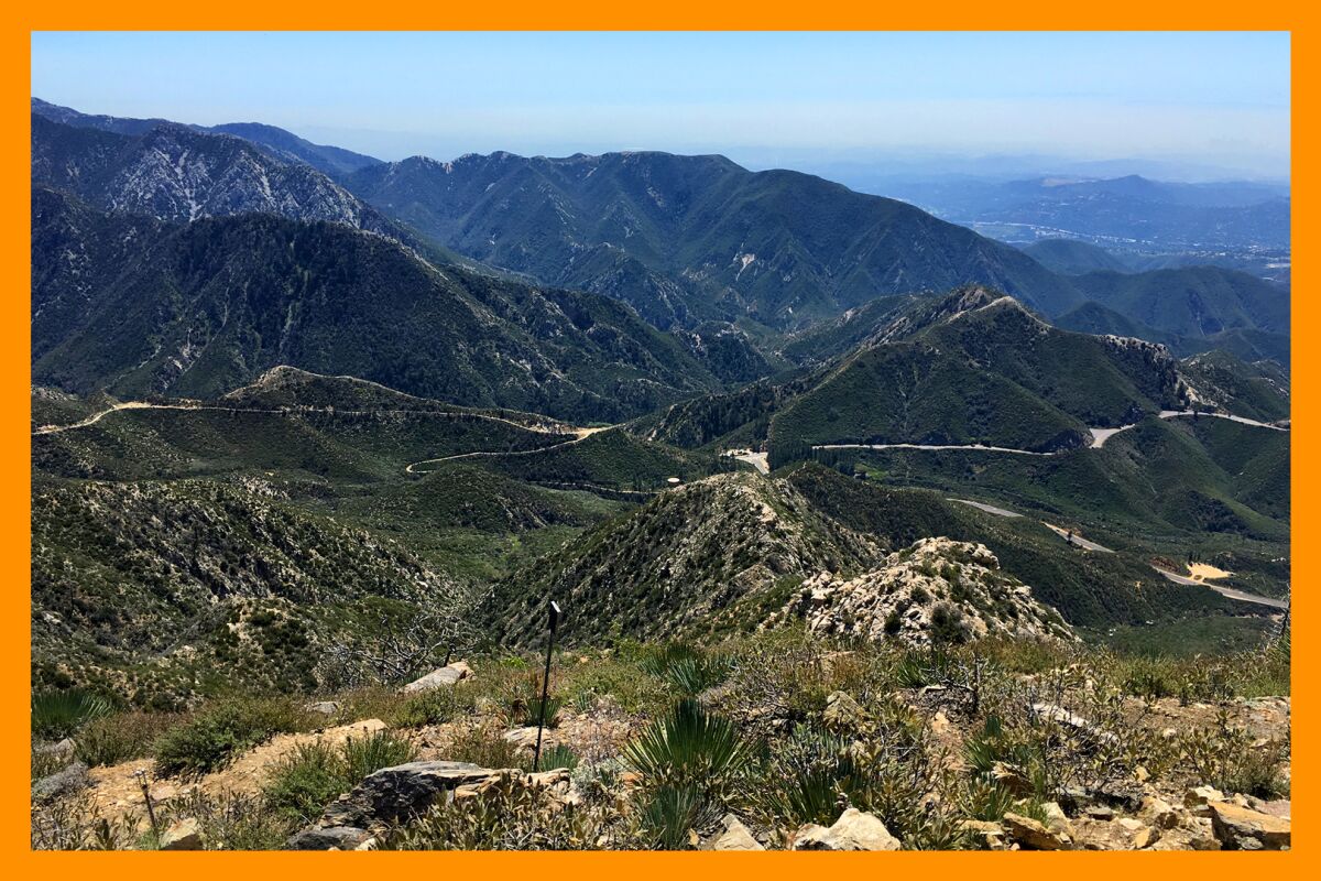 Strawberry Peak, seen from above.