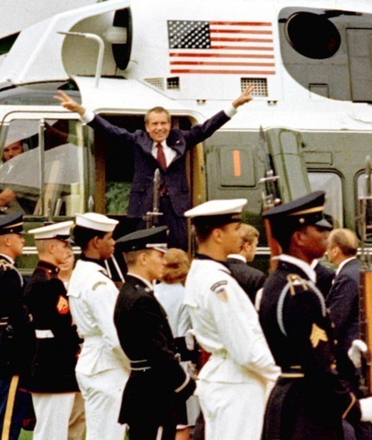 President Richard Nixon left Washington in August 1974, but the Watergate controversy followed him.