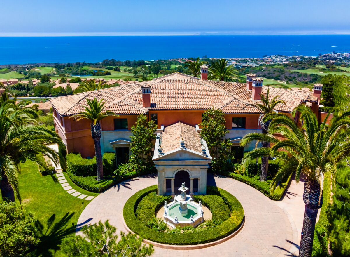 An overhead view of 1 Pelican Crest in Newport Coast. The property sold on Jan. 4 for $30.6 million.