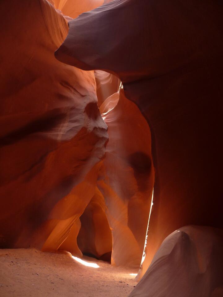 Not for the passive walker, the canyon is an interactive experience that you climb and squeeze your way through. At its steepest points, visitors can continue only with the aid of metal stairs. Because it is part of the Antelope Canyon-Lake Powell Navajo Tribal Park, access is by tour only. Tours start at $20, plus $6 admission. http://www.navajonationparks.org/htm /antelopecanyon.htm.