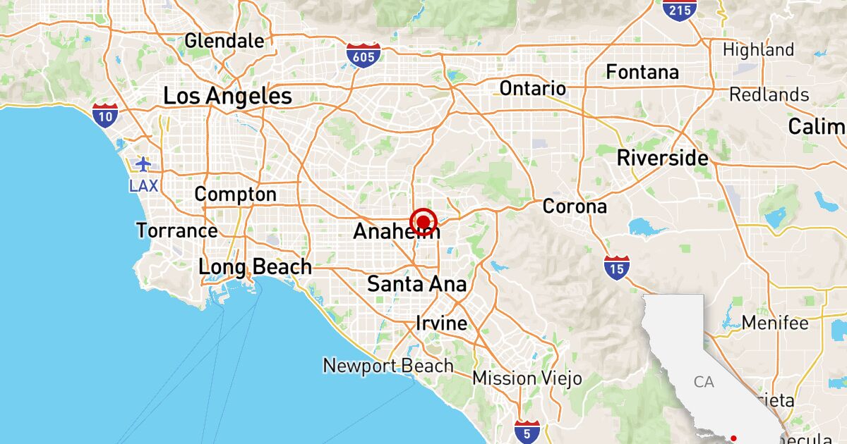 2.7 earthquake strikes in Anaheim Los Angeles Times