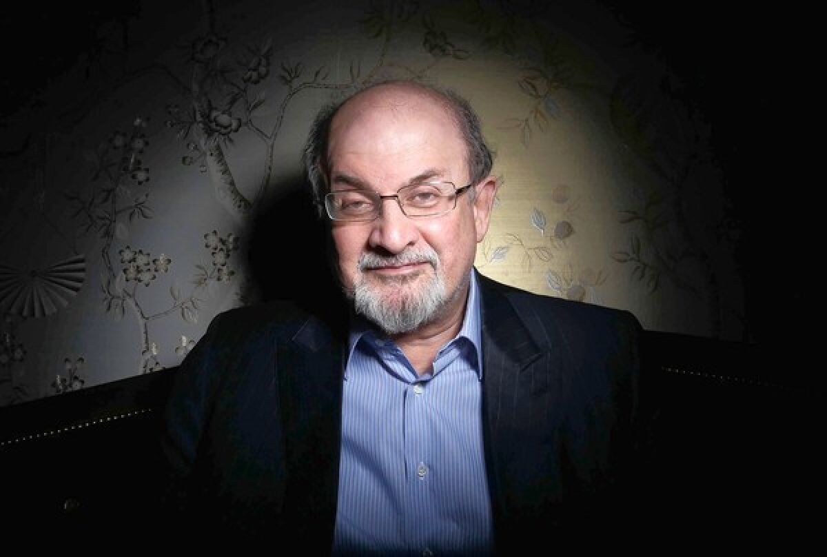 Author Salman Rushdie at the London Hotel in West Hollywood.