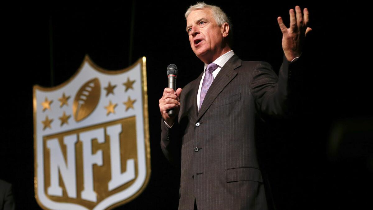 Mark Fabiani speaks during an NFL hearing on the San Diego Chargers' possible relocation to Los Angeles.