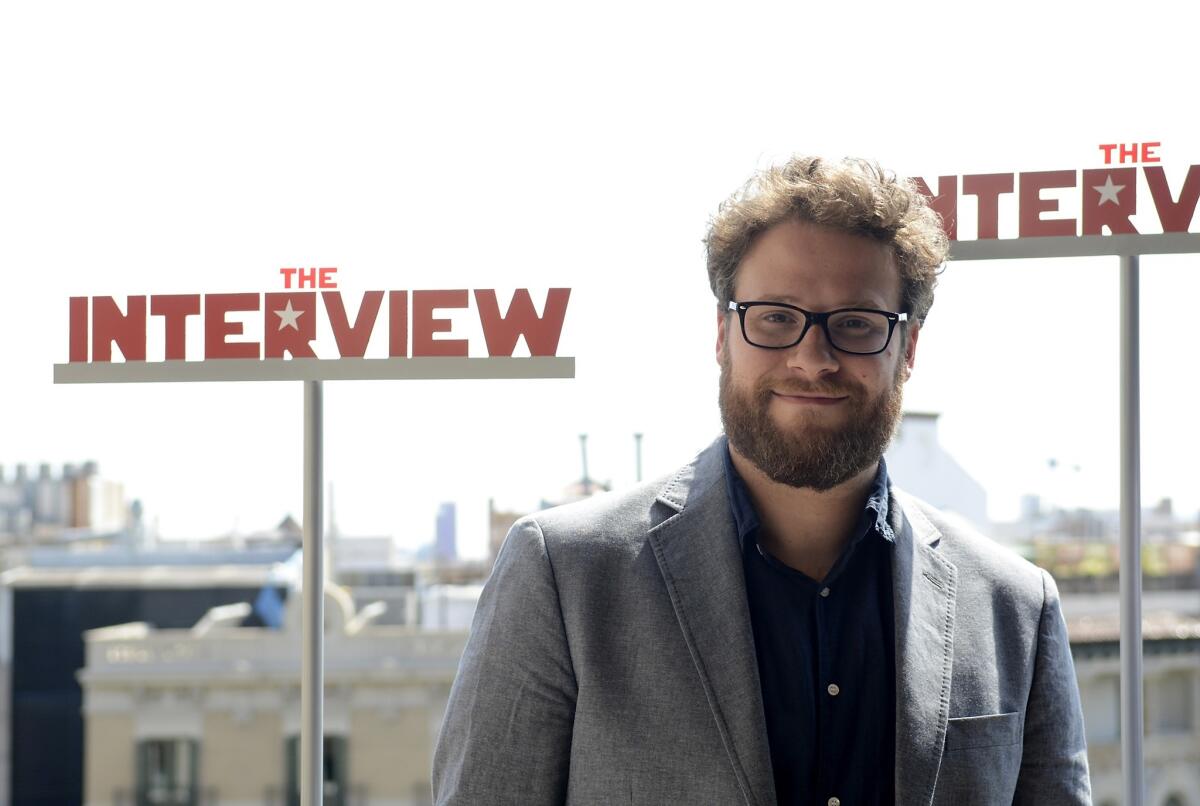 Seth Rogen in a recent media appearance in Spain for "The Interview."