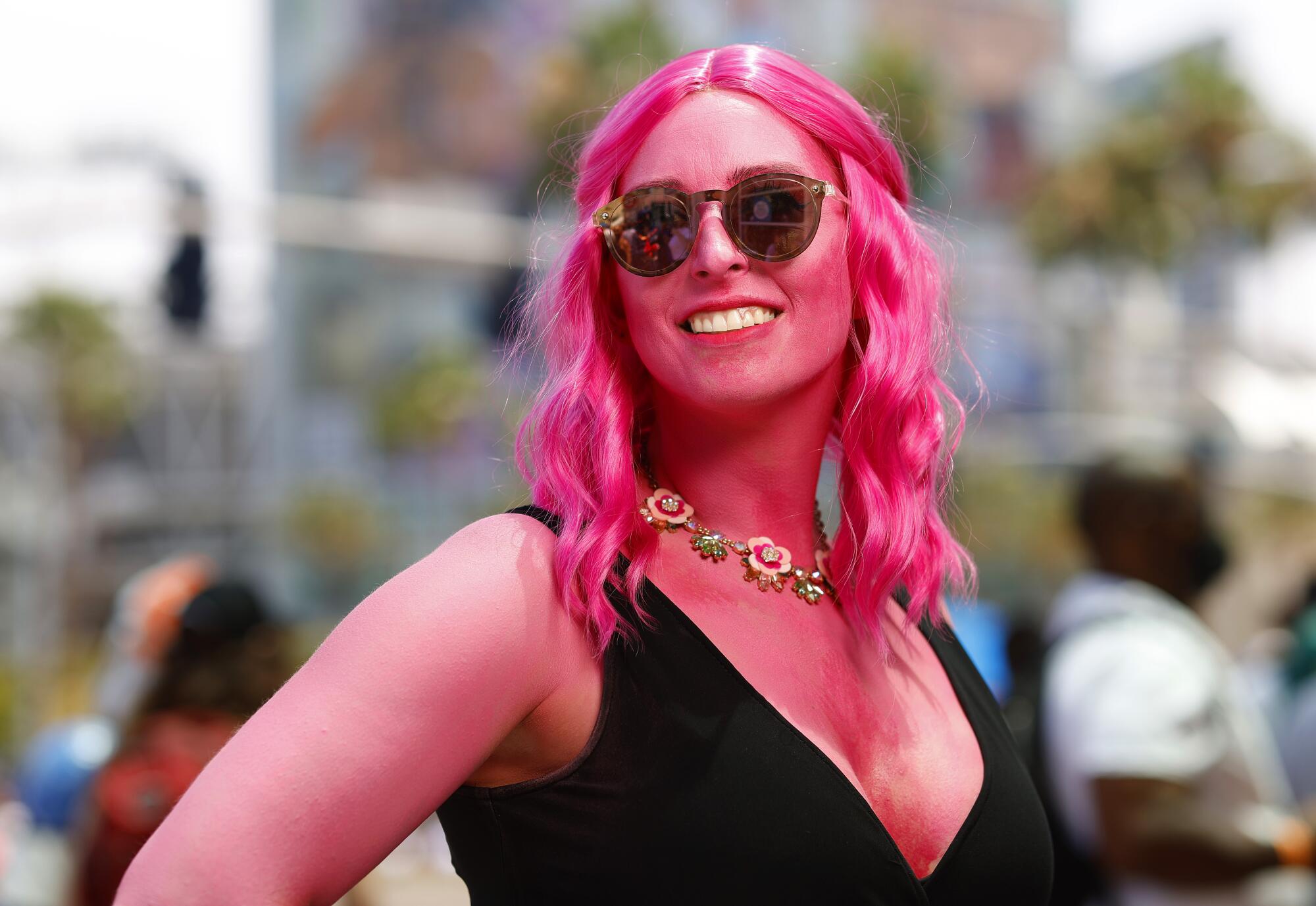 Caitlin Rogers of San Diego dressed as Persephone from the comic Lore Olympus.