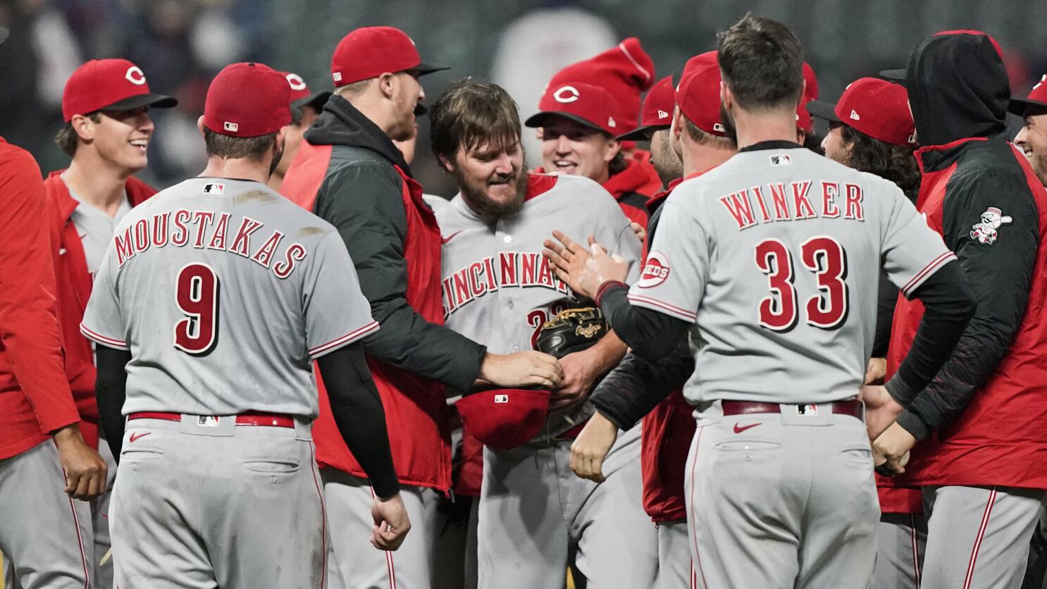 Cincinnati Reds' Tyler Naquin discusses his two-homer, seven-RBI night