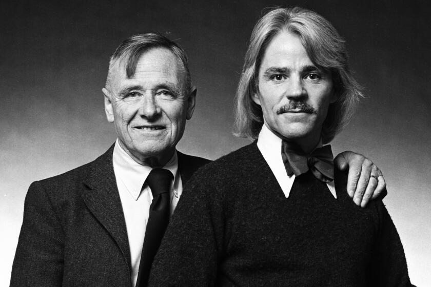English novelist Christopher Isherwood with his partner artist Don Bachardy photographed in New York City in 1974. (Photo by Jack Mitchell/Getty Images) ** OUTS - ELSENT, FPG, CM - OUTS * NM, PH, VA if sourced by CT, LA or MoD **