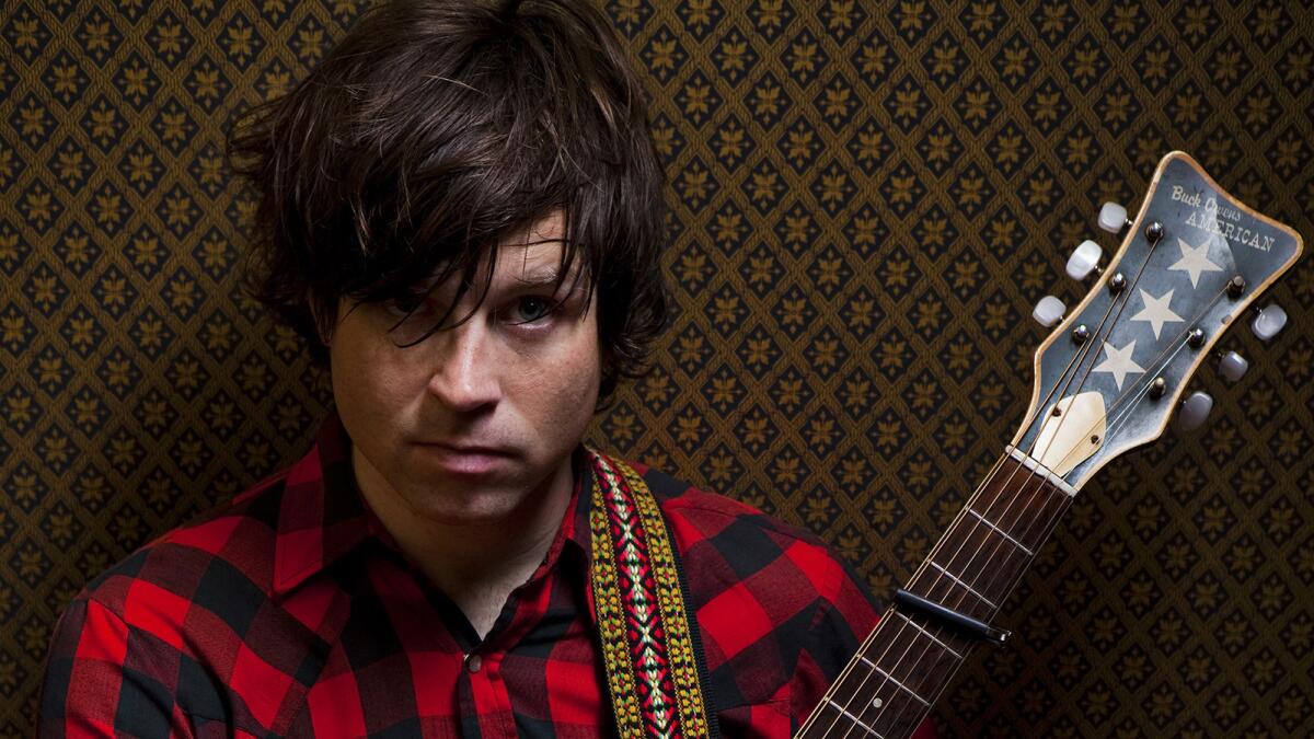 Singer-songwriter Ryan Adams is photographed in his Hollywood music studio on Sept. 6, 2011.
