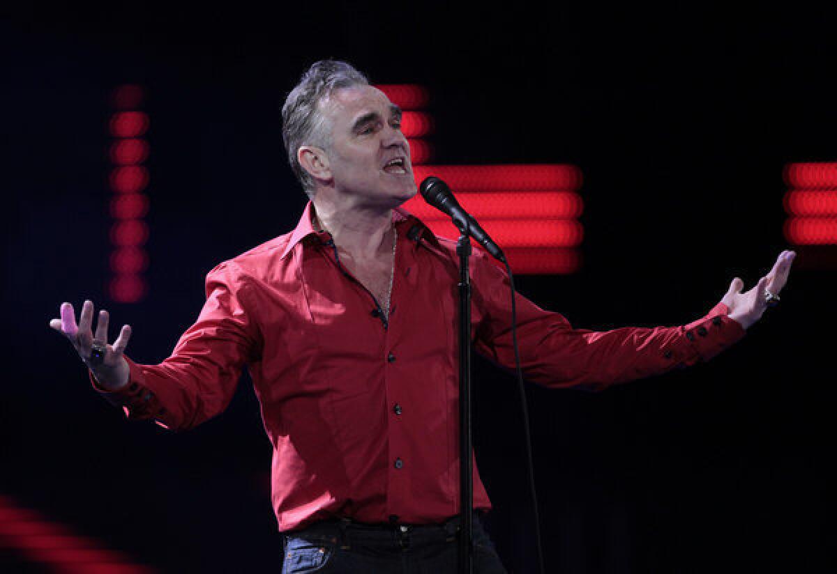 Morrissey, performing at the Vina del Mar International Song Festival in Vina del Mar, Chile, doesn't want to share the stage with the animal-stalking crew of the reality TV series "Duck Dynasty."
