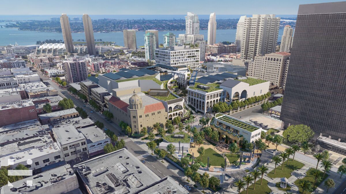 A rendering of the future Horton Plaza Park