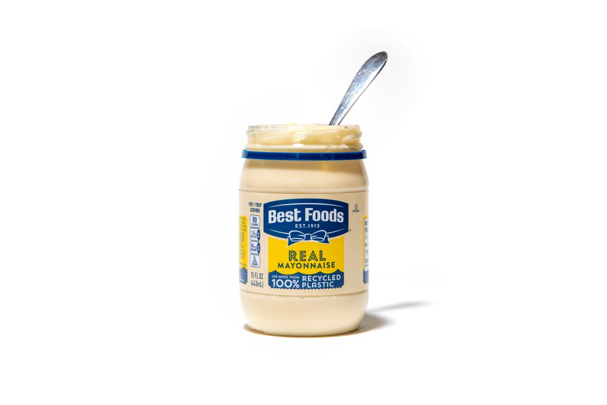 A store-bought jar of Best Foods' Real Mayonnaise.