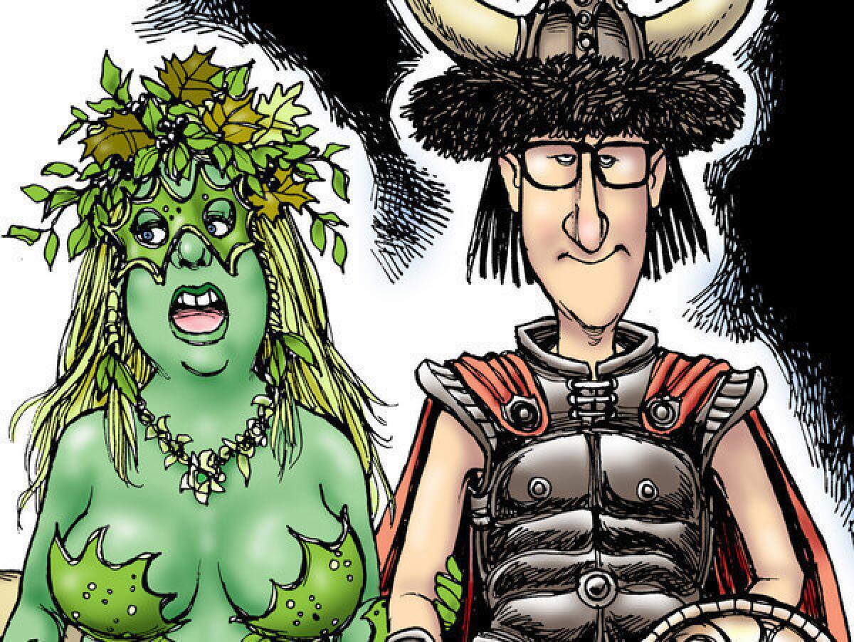 This is part of David Horsey's latest entertainment cartoon, which can be found in the Company Town blog.