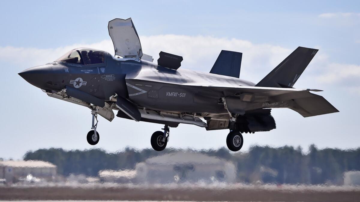 United Technologies' Pratt & Whitney division supplies the engine for the F-35 plane. Above, an F-35B Lightning II. United Technologies, which recently purchased Rockwell Collins Inc., will operate with two divisions: Pratt & Whitney and Collins Aerospace Systems.