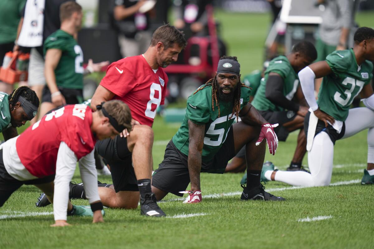 NY Jets training camp 2023 photos as Aaron Rodgers, players practice