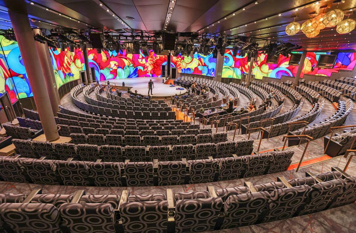The World Stage theater aboard the Holland America Line cruise ship Koningsdam.