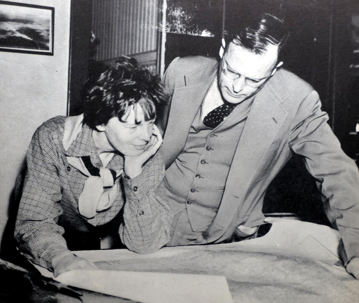 Amelia Mary Earhart with her husband George Palmer Putnam. Amelia Mary Earhart