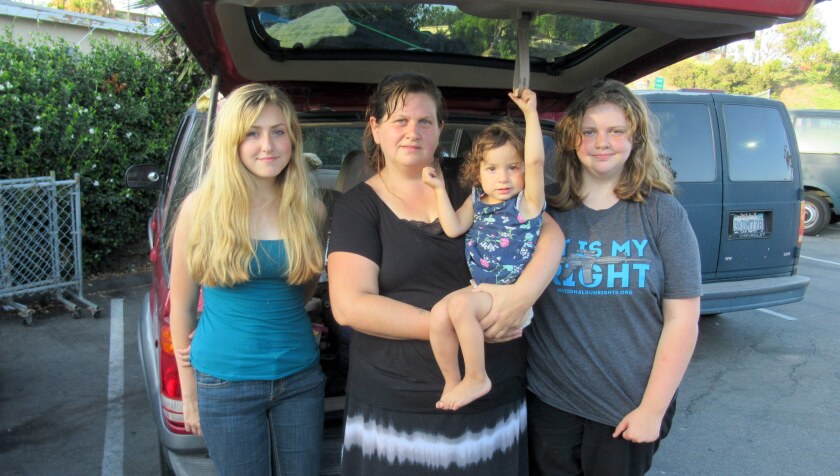 Lisa Garcia and her daughters, from left: Abi, Calithia and Hannah.