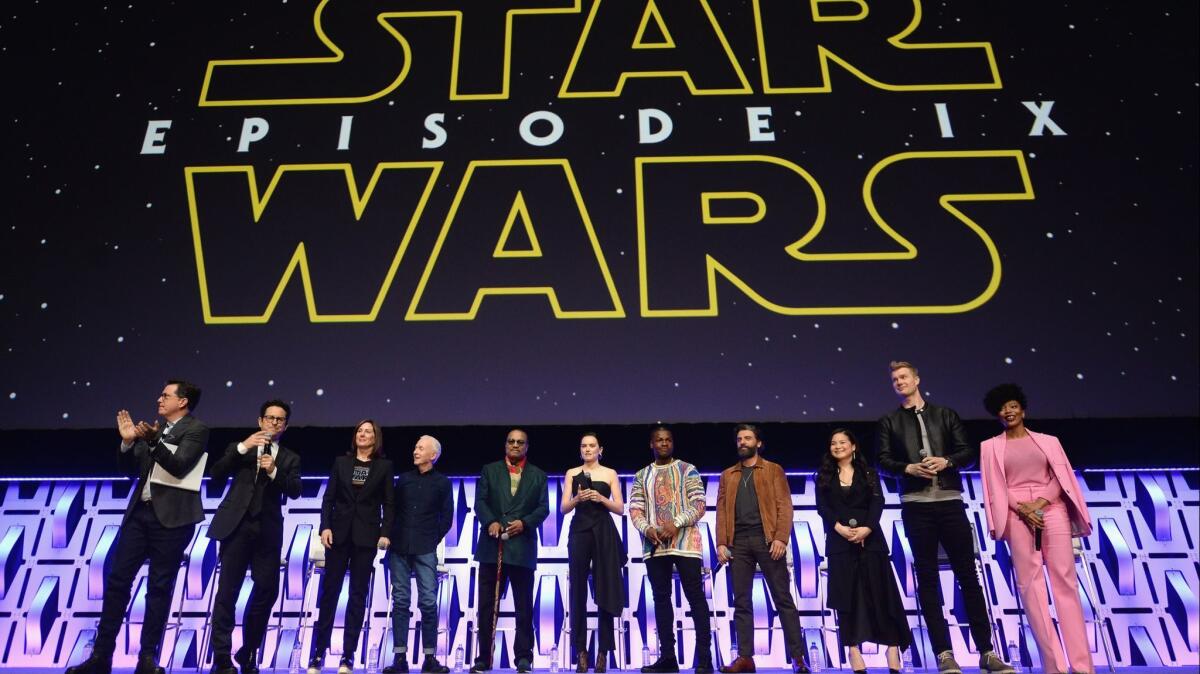 Director J.J. Abrams teased December's "Episode IX" and unveiled its subtitle, "The Rise of Skywalker," April 12 at the Star Wars Celebration.