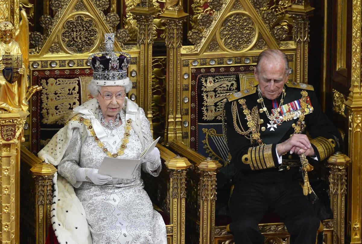 Queen Elizabeth II and husband Prince Philip in 2013